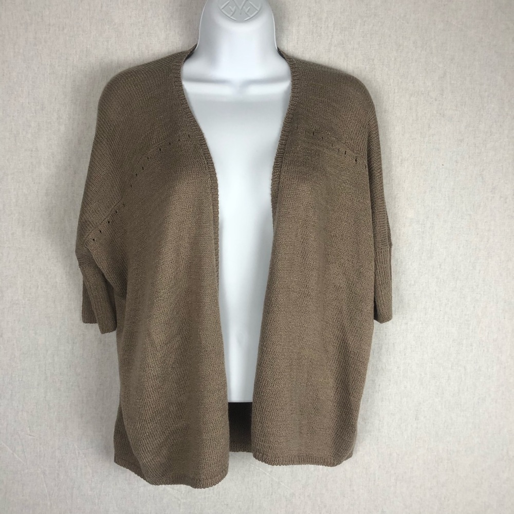 Loft Tan Knit Lightweight Shrug Size Small